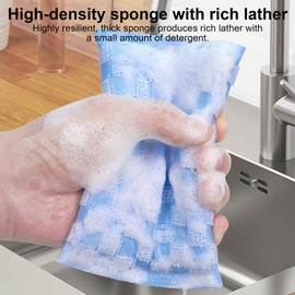 Wire Rags for Cleaning | Pot Scrubber | Reusable Non-Scratch Absorbent Double-Sided Sponge for Restaurant Kitchen Sink Tableware Counter Oven Bowl