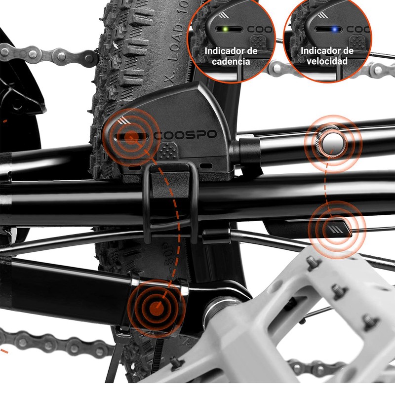COOSPO Cadence and Speed Sensor, Bluetooth ANT+ Wireless 2 in