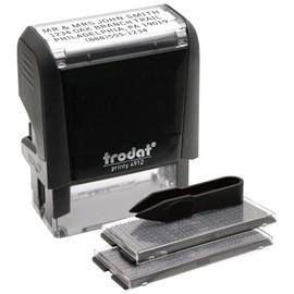 Trodat 4912 DIY Custom Rubber Stamp, Black Ink Color, Impression Size: 3/4 x 1-7/8 Inches (5915)