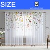 Fereyis - Cortinas transparentes florales para sala de estar de
