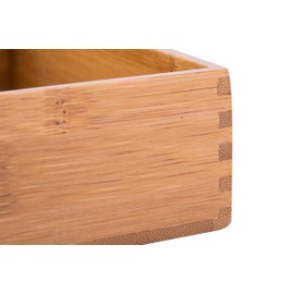 Sansnow Bamboo Kitchen Seasoning Box Tableware Knife Fork Organizer Box, Bamboo 12"4"