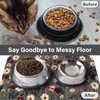 Patterned Cat & Dog Bowl Mat for Food and Water,