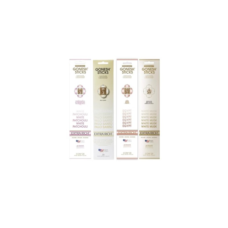 Gonesh Bliss Collection - Incense Sticks Variety Pack - Non-Toxic