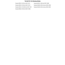 Tusk Winch Mount for Yamaha Grizzly 450 4x4 2007-2008