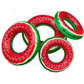 Kids' Thick Watermelon Inflatable Swimming Ring Tube - Spot Fruit Design lf239 Free Size / 60cm 5ea