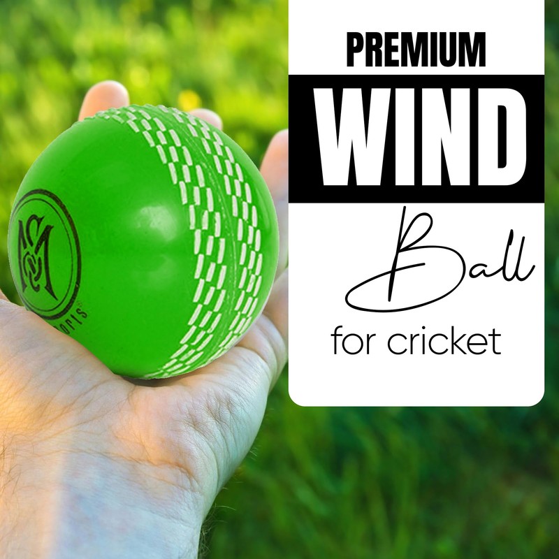 Mozi Sports Wind Cricket Balls - Indoor & Outdoor Soft