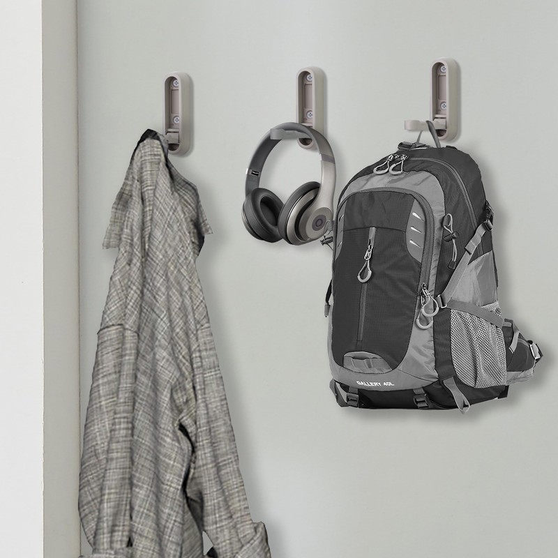 Gotpgoda Folding Wall Hooks 4PCs Heavy-Duty Coat Hangers for Hanging