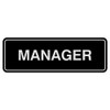 Standard Manager - Placa decorativa para puerta y pared, Black/silver,