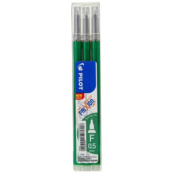 Pilot Refills for Frixion Point Rollerball 0.5 mm - Light Green, Pack of 3