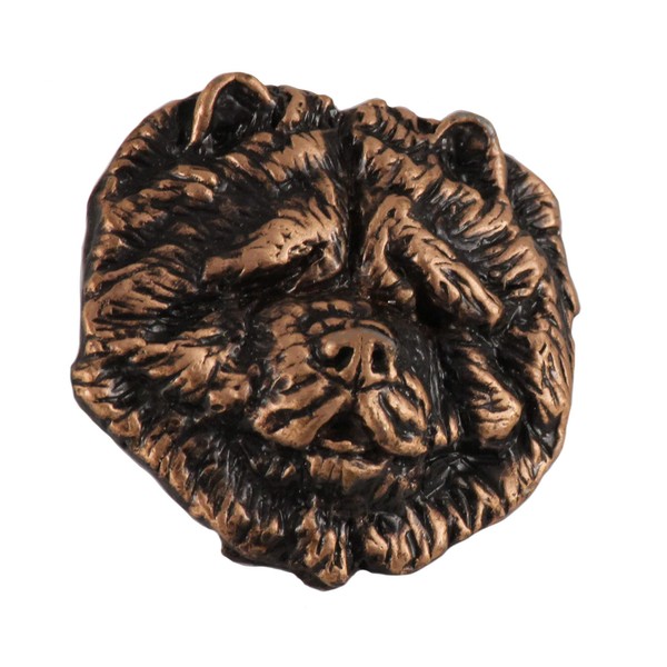 Handcrafted Copper Plated Chow Chow Dog Head Magnet for Personalizing