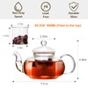 CnGlass 33.8oz Glass Teapot with Removable Infuser,Stovetop Safe Tea Kettle