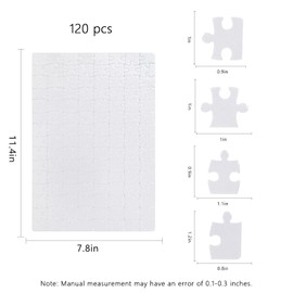 MAIKESUB Sublimation Puzzle Blanks 10 Sets Sublimation Blanks Jigsaw Puzzles Heat Press DIY Puzzle Blank Custom Puzzle for Heat Transfer 120Pieces