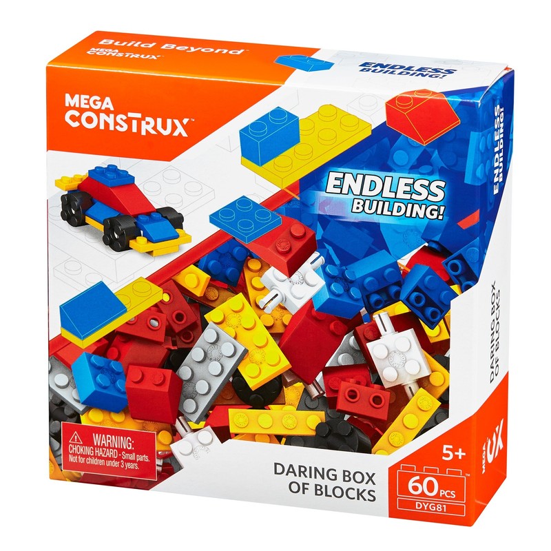 Mega BLOKS DYG81 Box mit Draufblöcken, 60 Stück