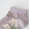 [DsHome] 靴下 レディース 夏用 綿 100 くるぶし ソックス 花柄 刺繍