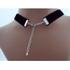 dunns-jewels Black Velvet 16mm Wide Choker in Black with a