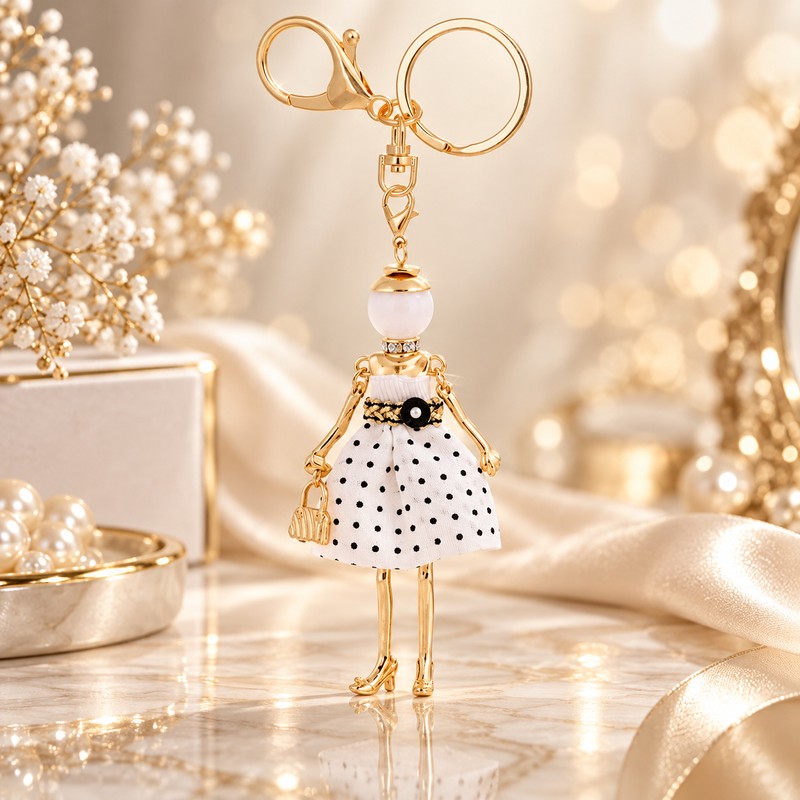 Handmade Tassel Fashionista Doll Keychain for Bags & Keys –