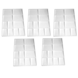 Lexicon Select Artists Rectangular 11 Well Paint Mixing Palettes - Pack of 5 with Colour Mixing Chart