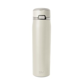 Simple Modern Mesa Loop Water Bottle with Covered Straw and Handle | 24oz Cup Holder Friendly Insulated Stainless Steel Bottles for Travel, Sports and School | Cashew