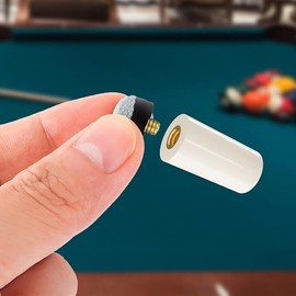 Pool Cue Tips Screw-in Billiard Cue Tips, 20Pcs Hard Billiard Cue Tips Brass Screw-on Replacement Tips,Including 12 Pieces Pool Cue Chalk Cubes