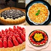 HGKOL Quiche Pan with Loose Base Pie Dish Nonstick Round