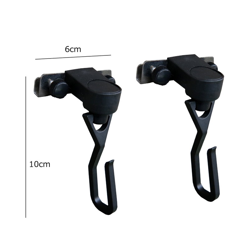 Suikan Seinno Curtain Hook/Ring, Black, Approx. 2.4 x 3.9 x