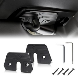 Kit de 2 viseras para el sol compatibles con Jeep Wrangler JK 2018, JL 2018-2023, Gladiator 2020-2023, clip de visera de aluminio negro y soporte de montaje