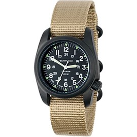 Bertucci A-2t Vintage - Black Dial- 124b Defender Khaki Nylon Band