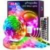 phopollo Led Strip Lights Color Changing 32.8ft Flexible 5050 RGB