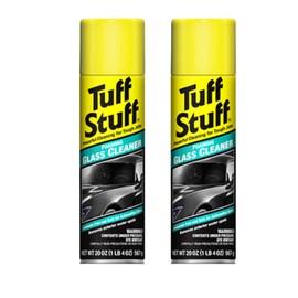 Tuff Stuff Foaming Glass Cleaner for Car Glass Window, Streak-Free Shine, Deep Cleaning Foaming Action, Safe for Tinted and Non-Tinted Windows, 20 Oz. Spray (Pack of 2)
