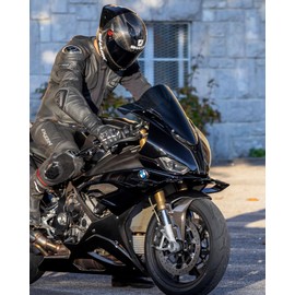 Winter Motorcycle Gloves Waterproof Windproof Warmth-Preserving Protective Gloves for Men and Women’s Cold Weather Riding (Black-Regular, L)