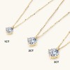 PROSTORY 3CT Moissanite Solitaire Pendant Necklace for Women (Gold)