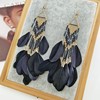 Women Faux Feather Earrings Bohemian Seed Beaded Earrings with Feather