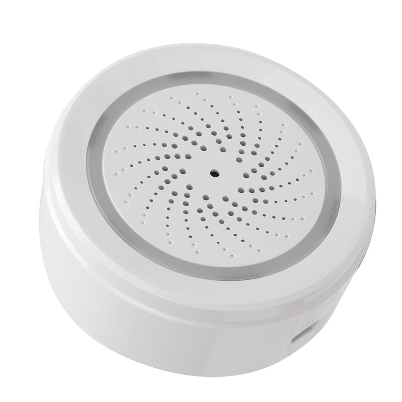 2.4GHz WiFi Temperature Humidity Sensor Detector Sound Light Alarm Smart