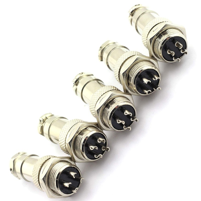 DGZZI 5Pairs GX16 4Pin Male Female Circular Aviation Connector Plug
