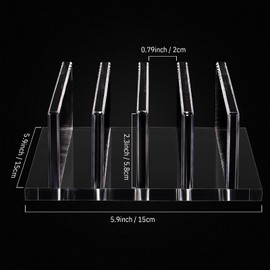 4-Compartment Acrylic Vertical Laptop Stand, Can Accommodate with a Thickness of Less Than 2 cm, Fits Most Laptop (Clear)