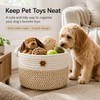 2 PCS Dog Toy Basket, Adorable Dog Toy Box for