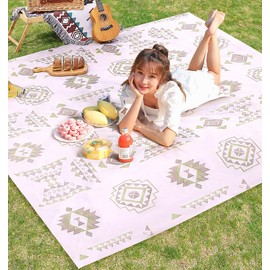Dusenly Disposable Outdoor Picnic Mat Portable Waterproof Disposable Picnic Blanket Beach Mat for Beach Camping Grass Lawn Park with 4 Ground Nails