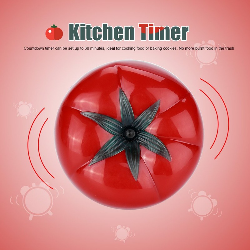Yunnyp Mechanical Kitchen Timer Tomato Shape, 60 Minutes 360 Degree