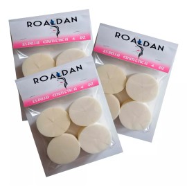 ROALDAN Esponjas Cosmética  8 Cuñas C/u,  Bolsa 4 Pz Caja 12 Bolsas