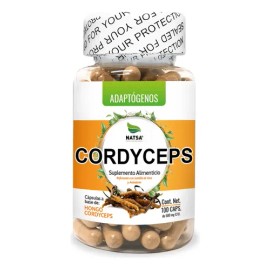 Cordyceps 100 Cápsulas, Adaptogeno, Propiedades Antioxidantes y Antiinflamatorias, Aumenta niveles de ATP, Reduce la Fatiga, Calidad Premium