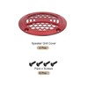 sourcing map 2 Pcs 2inch Red Speaker Grill Mesh Plastic