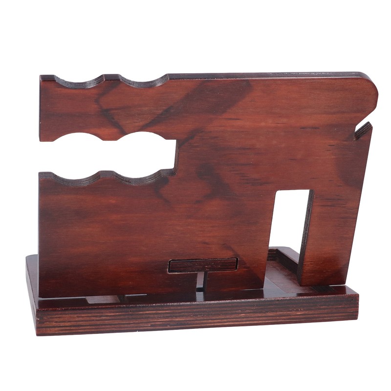 Desktop Storage Bracket Multifunctional Wooden Mobile Phone Base Watch Glasses