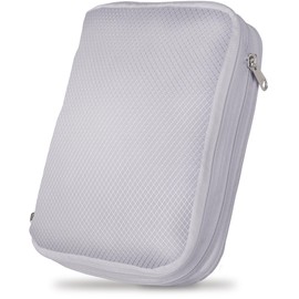 ICHIFUJI Travel Compression Bag, Travel Pouch, Storage Pouch, Zipper, Business Trip, Travel, Convenient Goods, Compression to Save About 50% of Clothing Space (S, Greige)