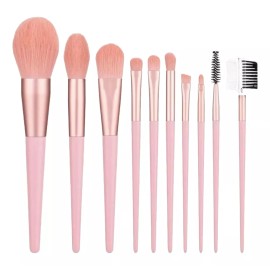 Divina Creacion Set De 10 Brochas Maquillaje Profesional  Regalo Belleza