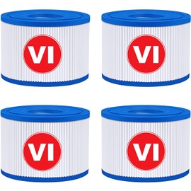 KGC KGC Type VI Hot Tub Spa Filters Compatible with Coleman Saluspa 90352E 58323E 90427E, Lay-Z-Spa Hot Tub Filter Cartridge, Inflatable Hot Tub Filters Replacements (4 Pack)