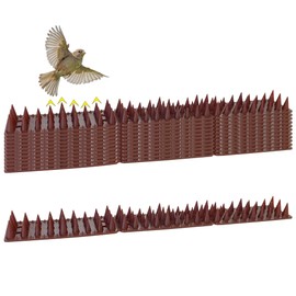KOKMEYA Bird Spikes - 12 Pack Bird Spikes Deterrent, 11.8 Ft, Keeps Cats, Raccoons, Squirrels, Pigeons Away, Cat Spikes for Indoor & Outdoor Garden Fence