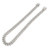 19.7in Necklace Rhombus Full Rhinestones Cool Double Layered Chain Necklace