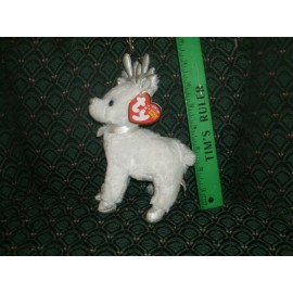 Ty Beanie Babies * SNOCAP * White DEER * Blue Eyes * MWMT *RETIRED* DOB:12/2/09
