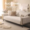 Aucrovee Soft Plush Velvet Couch Cover, Non Slip Fluffy Sectional
