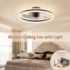 VOLISUN Low Profile Ceiling Fans with Lights and Remote, 19.7in